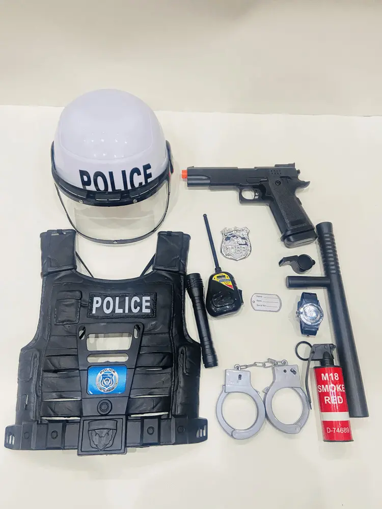 Set accesorii politie, 12 piese, Multicolor