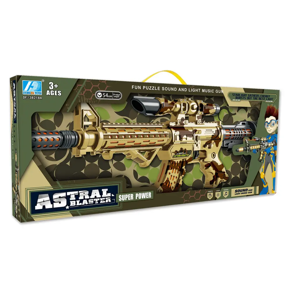 Mitraliera cu sunete si lumini Astral Blaster, 54 cm, Multicolor