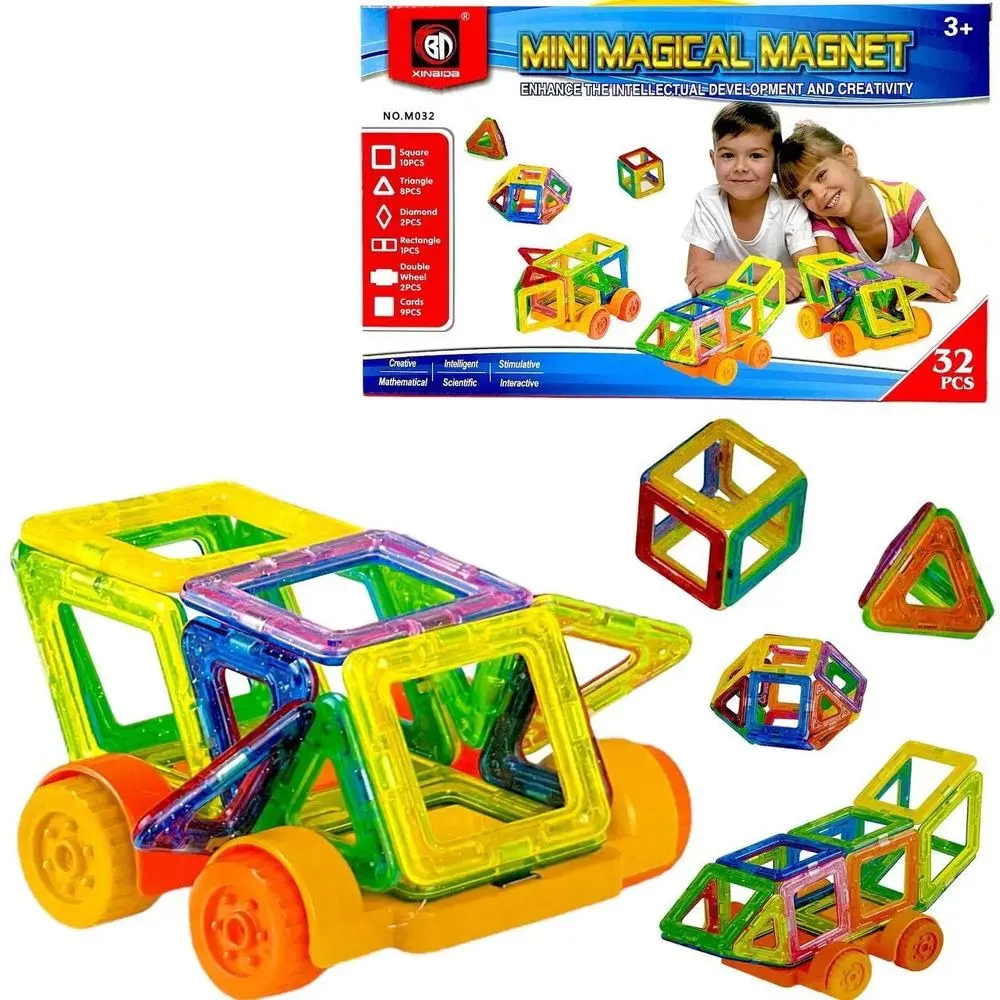 Set de constructie magnetic, 32 piese
