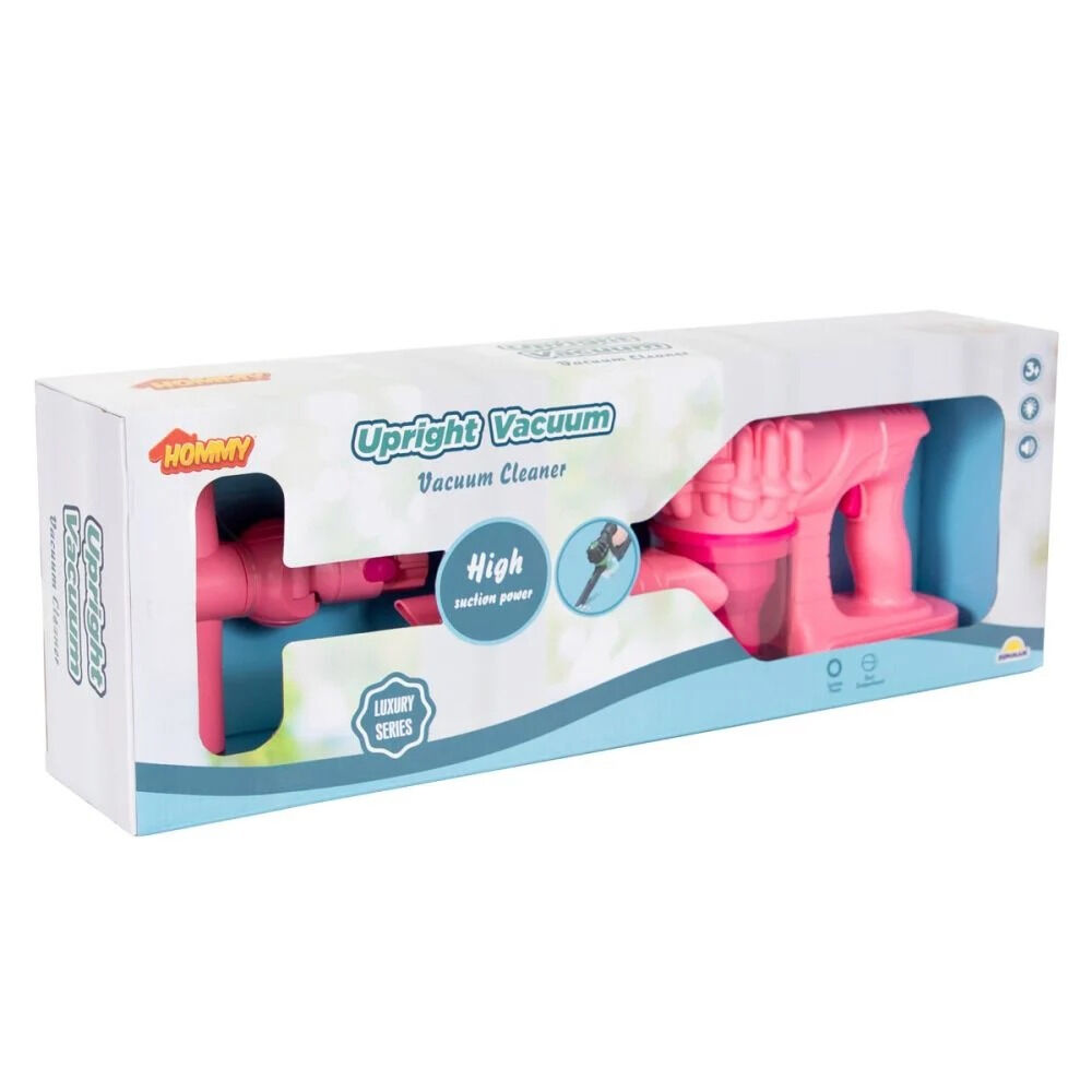 Aspirator vertical cu lumini si sunete Hommy, Roz