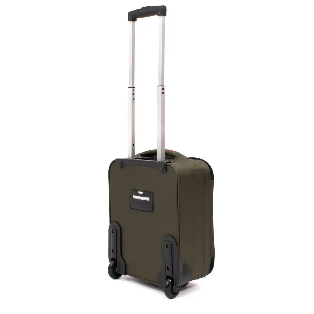 Troler cu 2 roti si maner telescopic Ella Icon Shadow, 40 cm, Verde/Kaki