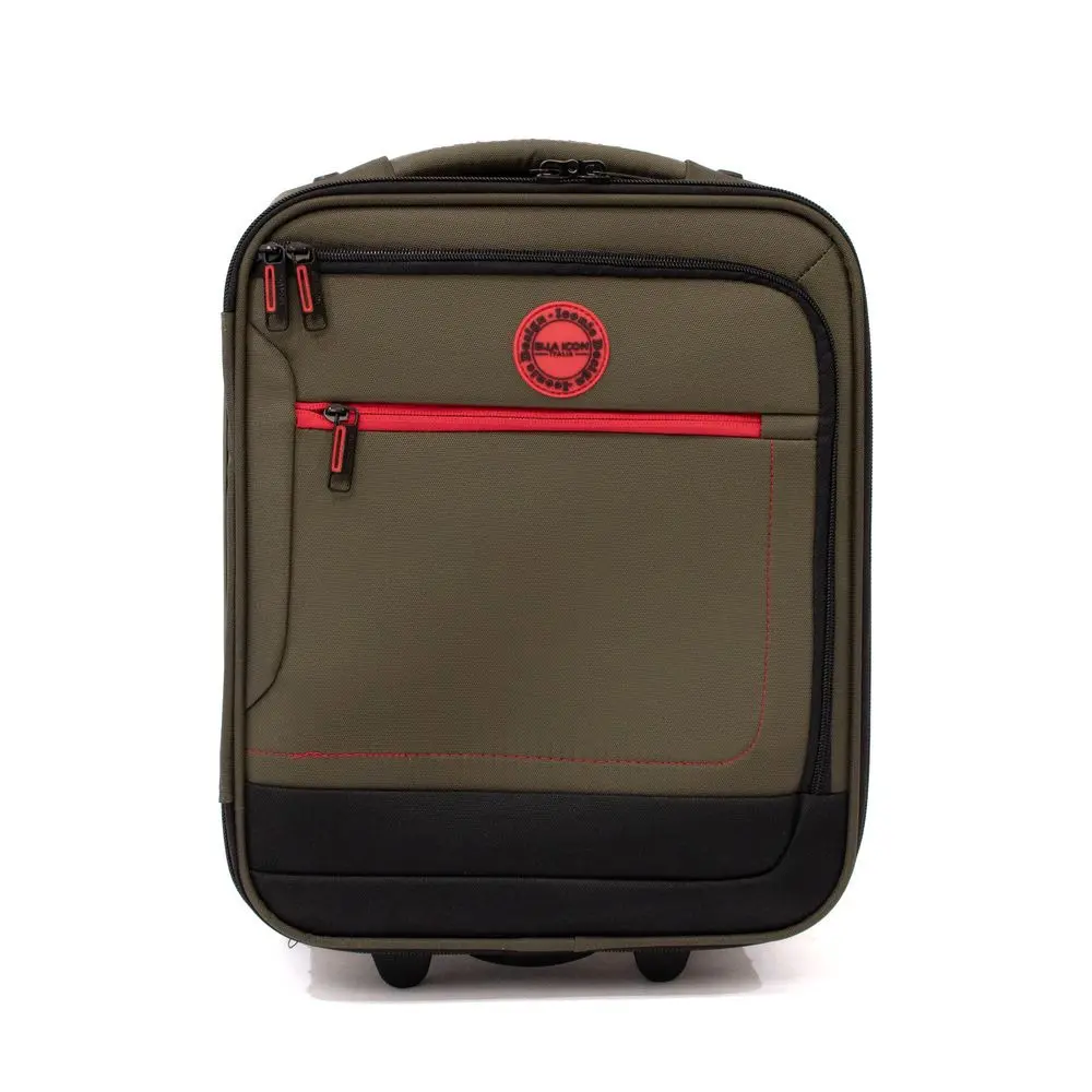 Troler cu 2 roti si maner telescopic Ella Icon Shadow, 40 cm, Verde/Kaki