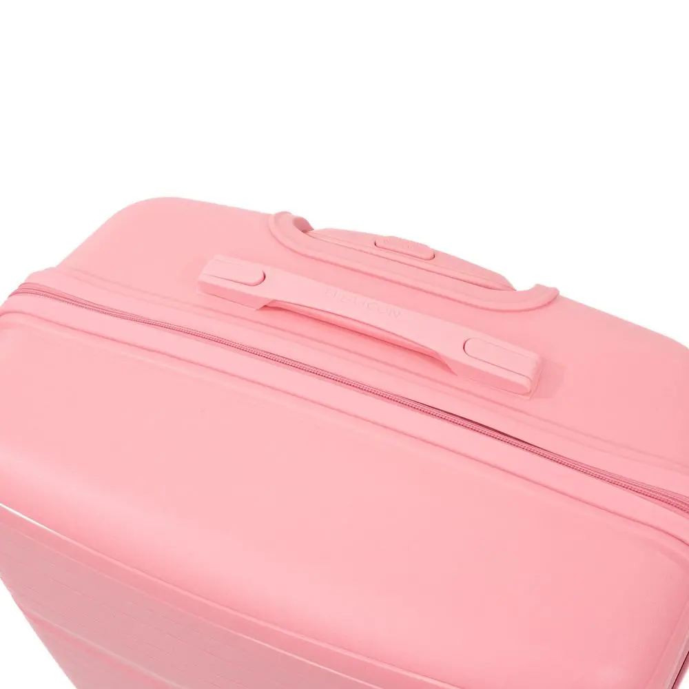 Troler cu 4 roti spinner Ella Icon Waves, PP, 107 L, 76 cm, Roz
