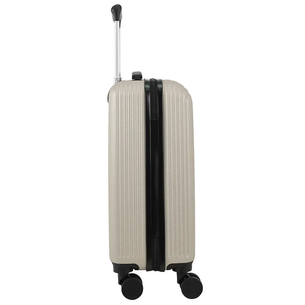 Troler cu 8 roti Carrefour New York, 55x35x20 cm, ABS, Sampanie