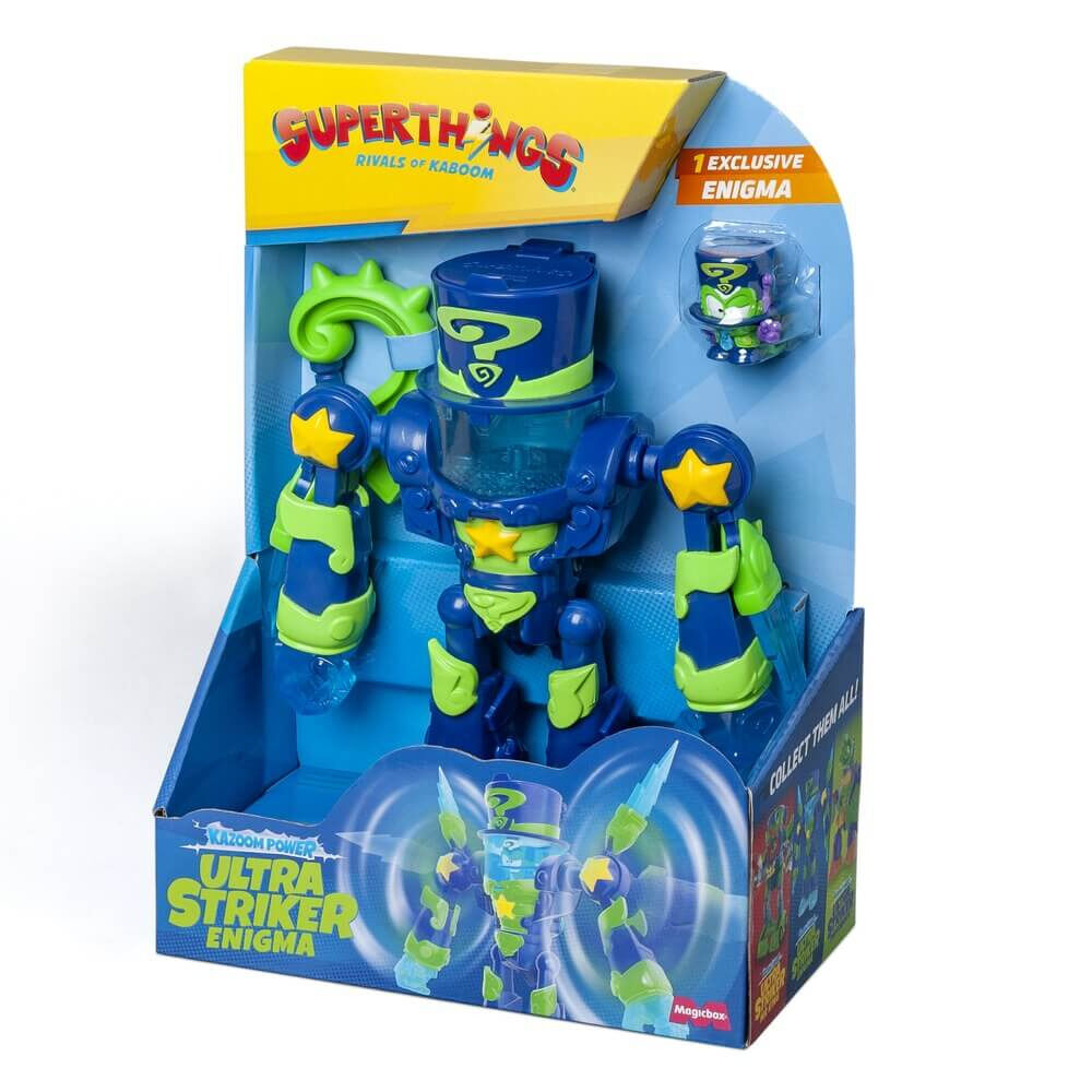 Figurina SuperThings Robot Ultra Striker Enigma, Albastru inchis