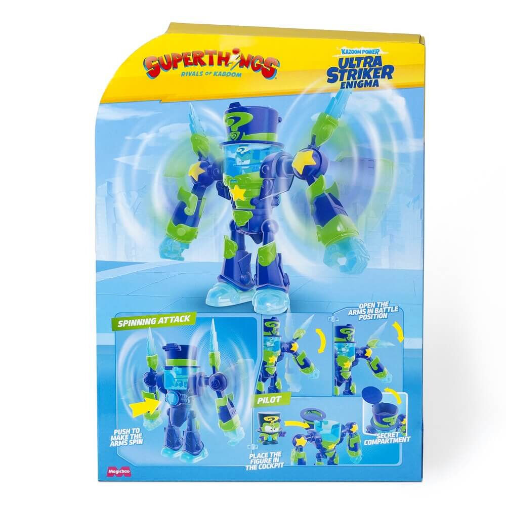 Figurina SuperThings Robot Ultra Striker Enigma, Albastru inchis