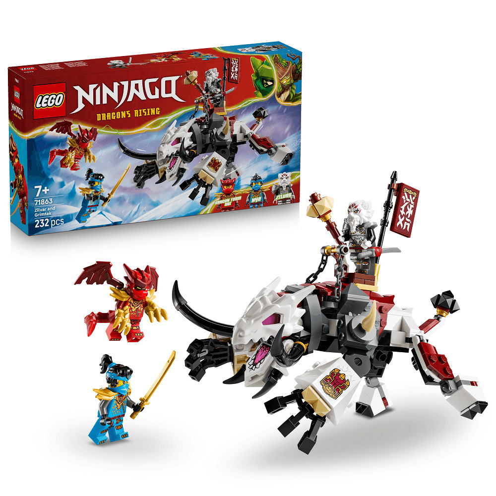 LEGO NINJAGO Zilvar si monstrul dragon Grimtak 71863