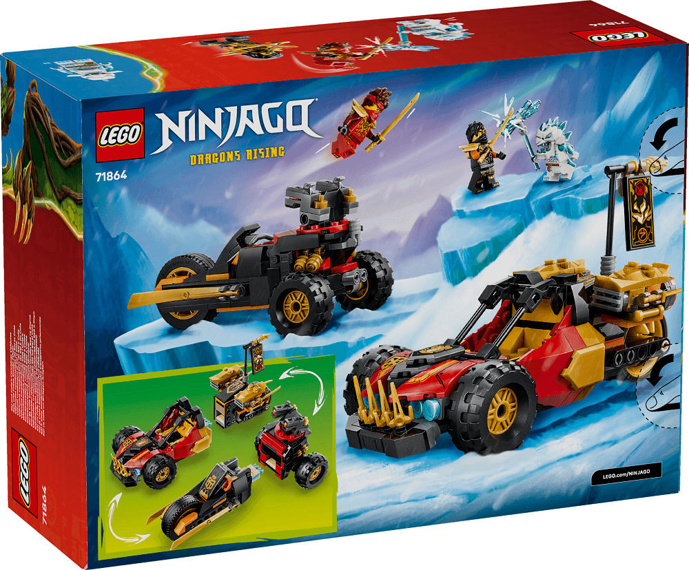 LEGO NINJAGO Vehiculele transformabile ale lui Kai si Cole 71864