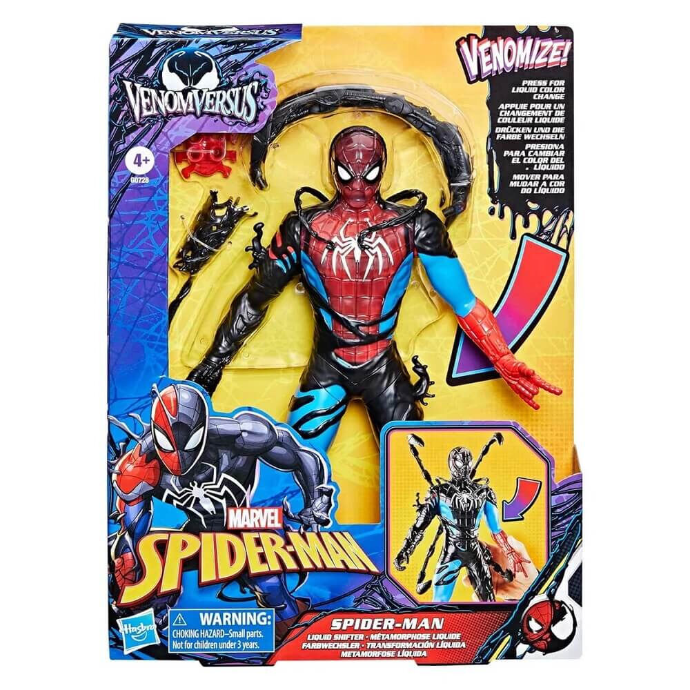 Figurina cu accesorii Hasbro Spiderman Venom versus Liquid Shifter, Multicolor