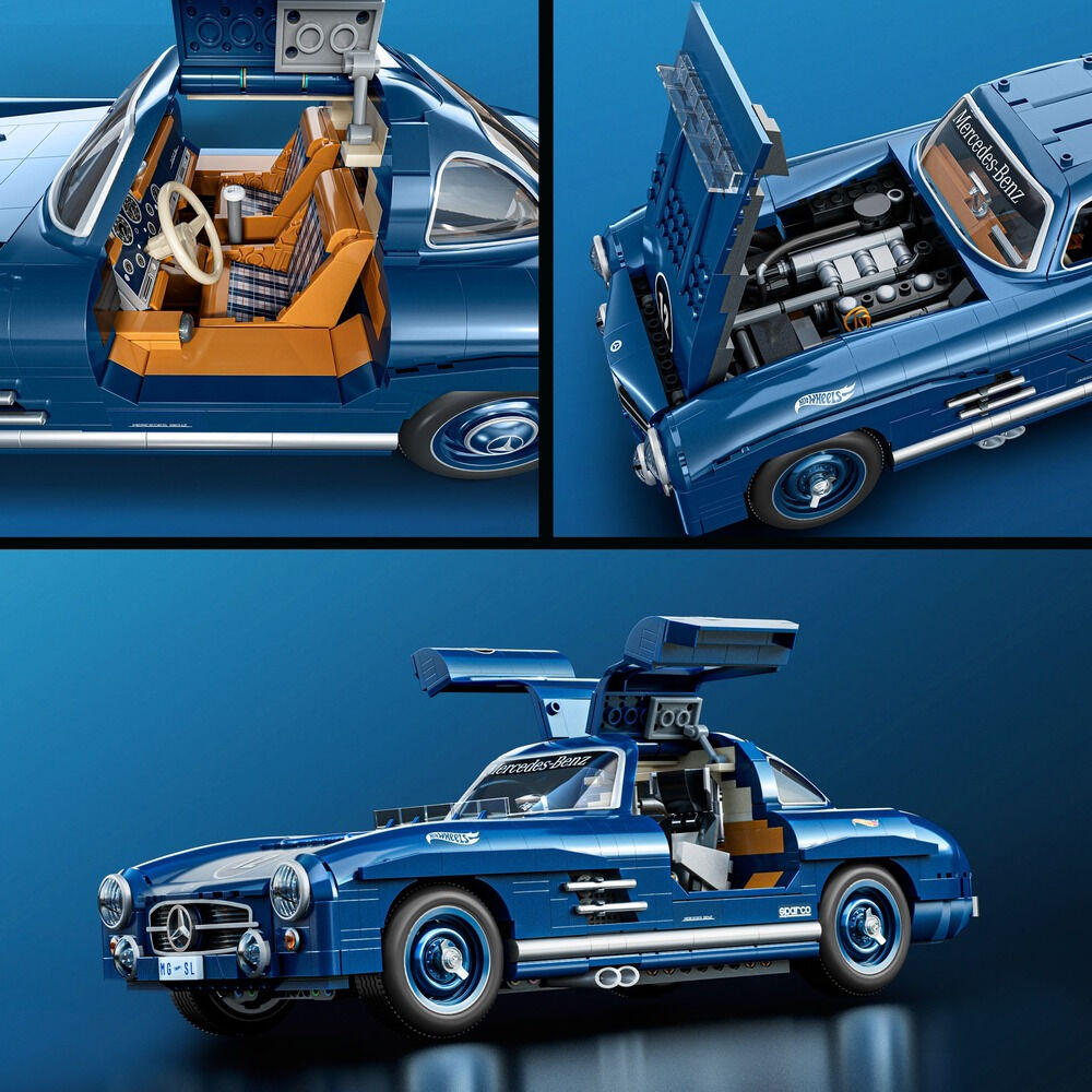 Set constructie Mattel Brick Shop Hot Wheels Mercedes-Benz 300SL HWW25, 1600 piese