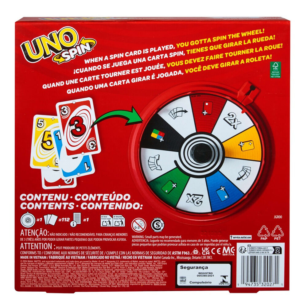 Joc de carti Uno Spin JGR00
