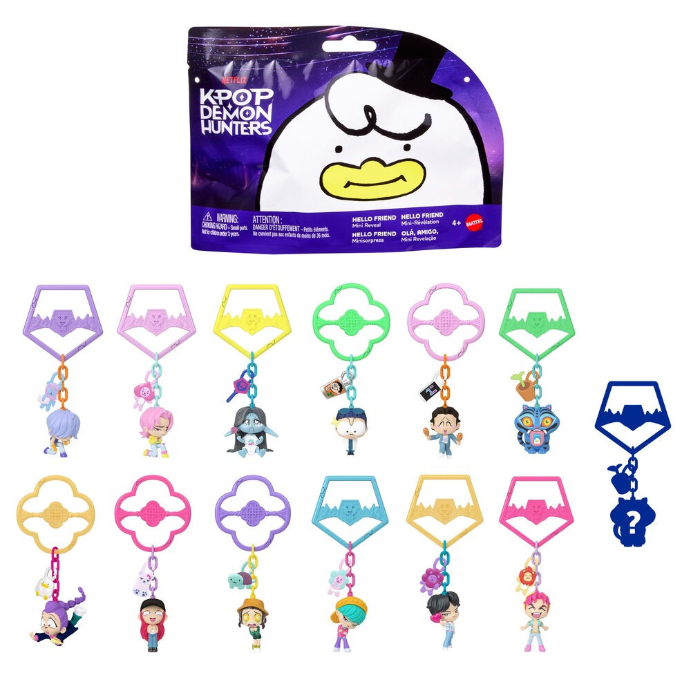Breloc cu mini figurina surpriza K-Pop Demon Hunters JTC89, 13 modele, Multicolor