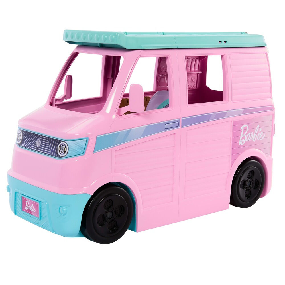 Set Mini rulota Barbie Dream Land Road Trip Camper JMK45, Multicolor