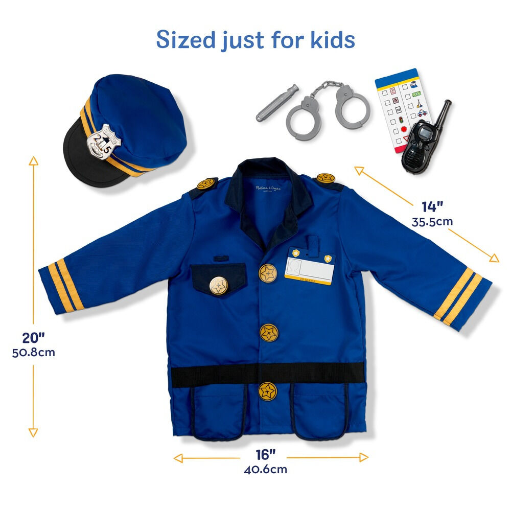 Costum politist Melissa&Doug, Multicolor