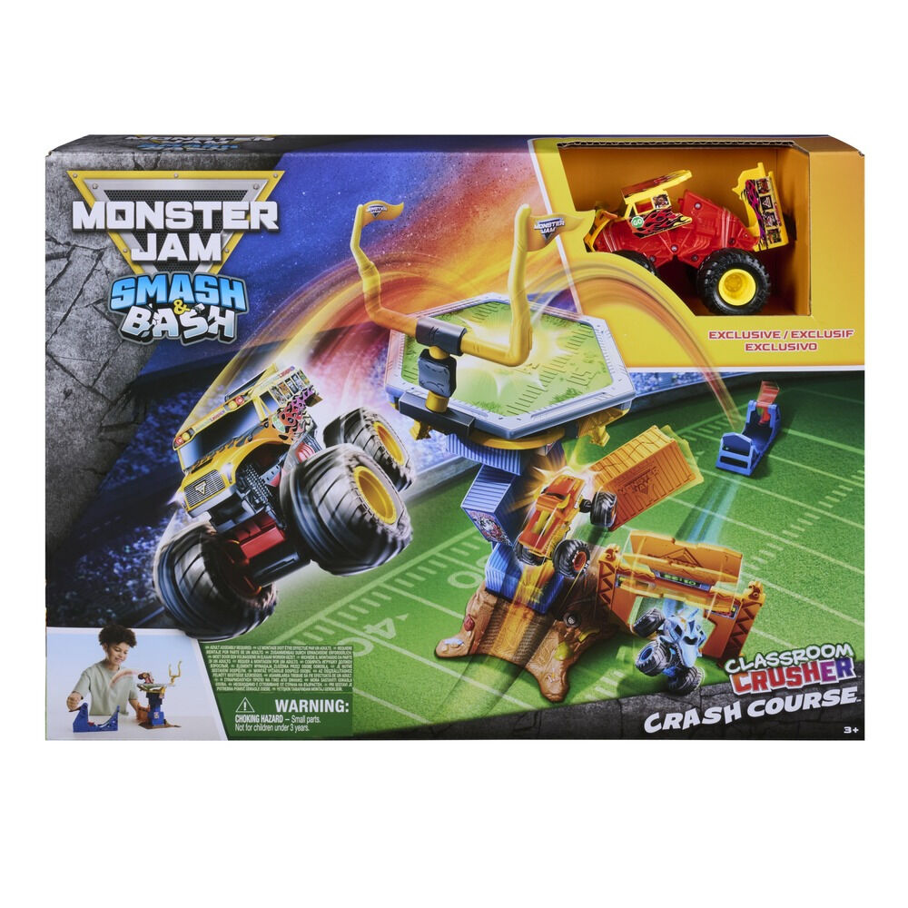 Set de joaca Salt pe trambulina Monster Jam, masinuta inclusa, Multicolor