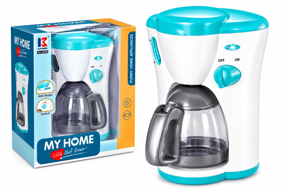 Cafetiera de jucarie cu lumini, Multicolor