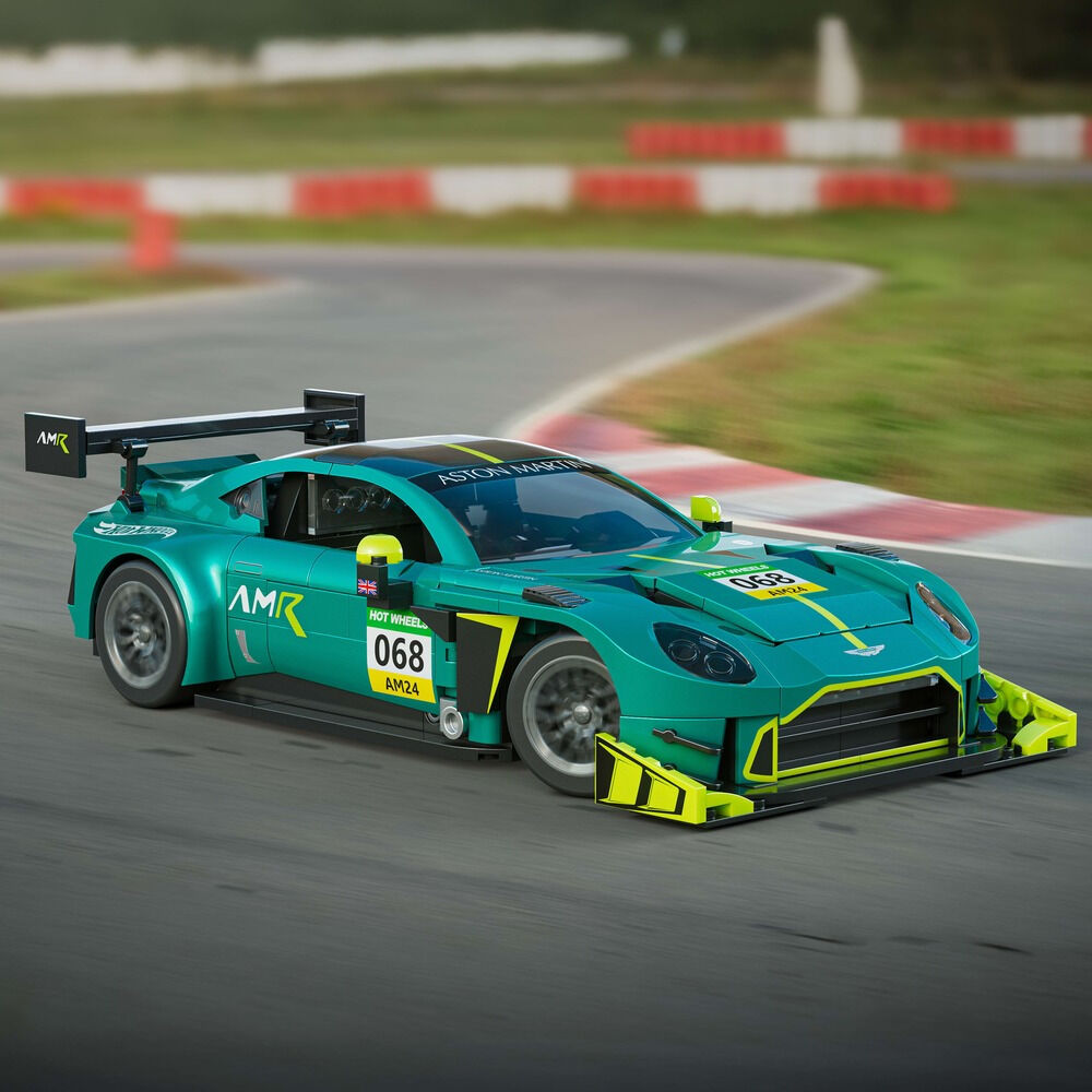 Set constructie Mattel Brick Shop Hot Wheels 24 Aston Martin Vantage GT3 JLF51, 793 piese
