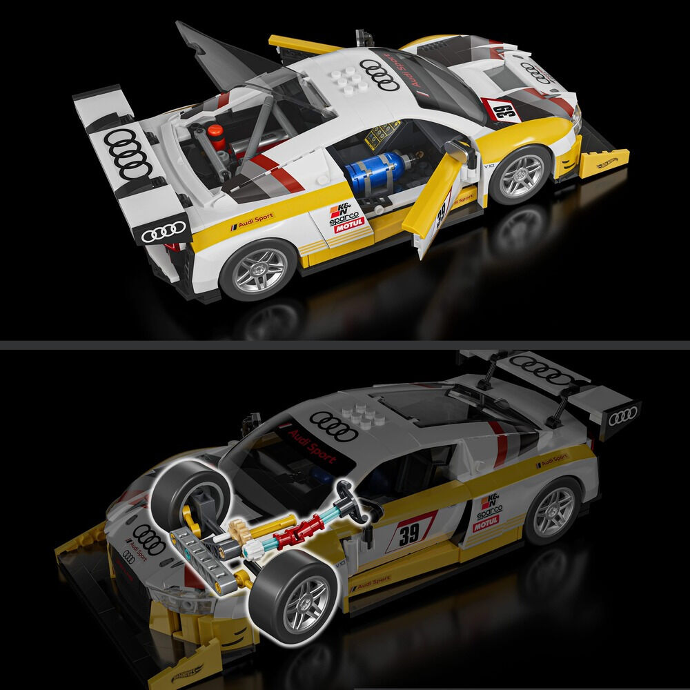Set constructie Hot Wheels Brick Shop '15 Audi R8 LMS JFT18, 820 piese