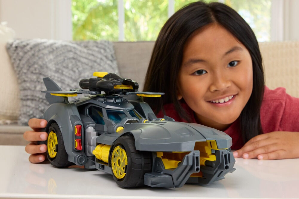 Vehicul Batmobile cu lansator Bat-Drona si discuri JMD52, Multicolor