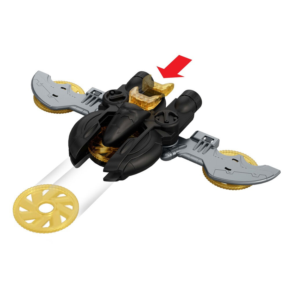 Vehicul Batmobile cu lansator Bat-Drona si discuri JMD52, Multicolor