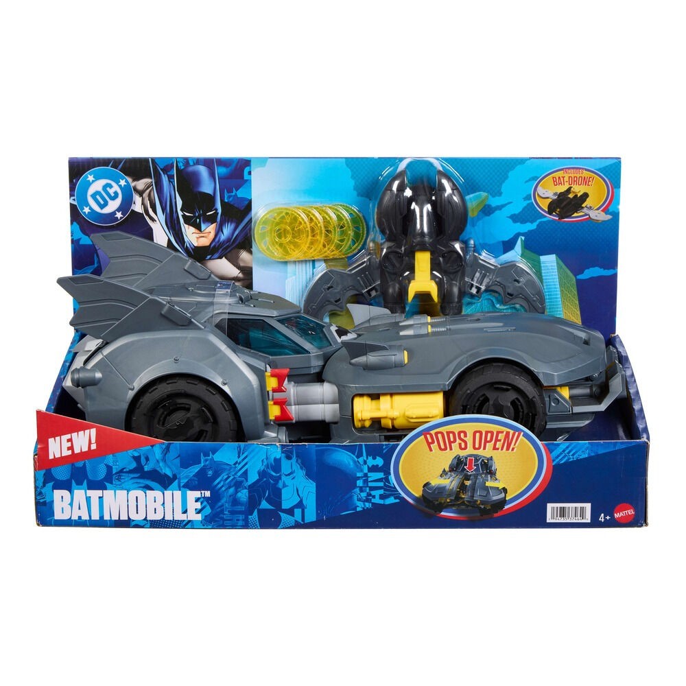 Vehicul Batmobile cu lansator Bat-Drona si discuri JMD52, Multicolor