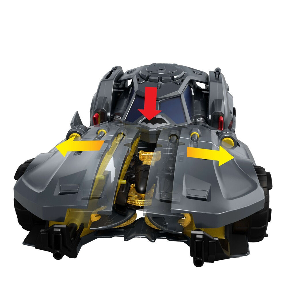 Vehicul Batmobile cu lansator Bat-Drona si discuri JMD52, Multicolor