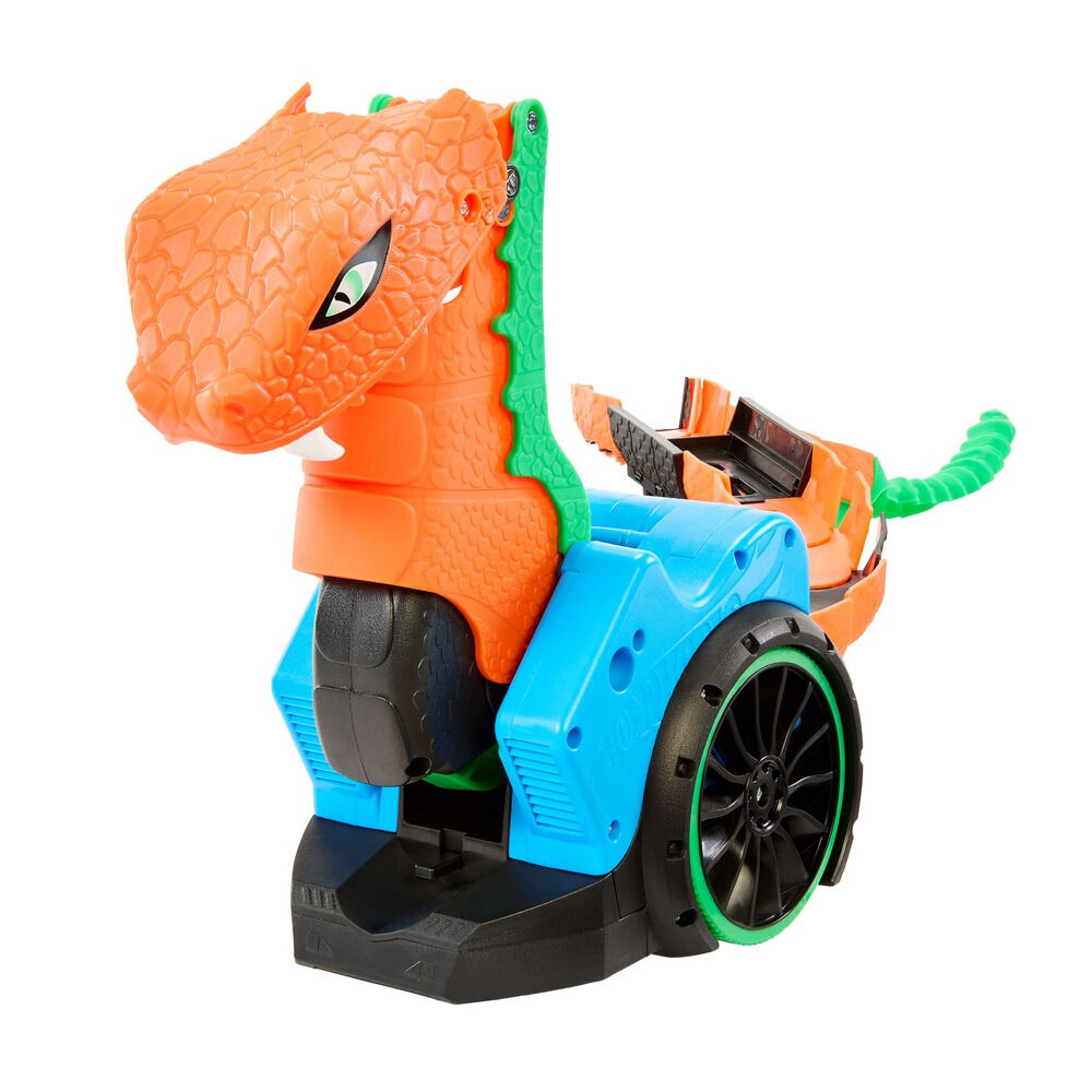 Vehicul cu telecomanda Hot Wheels Let's Race Slither 'n Strike JGD11, masinuta inclusa, Multicolor