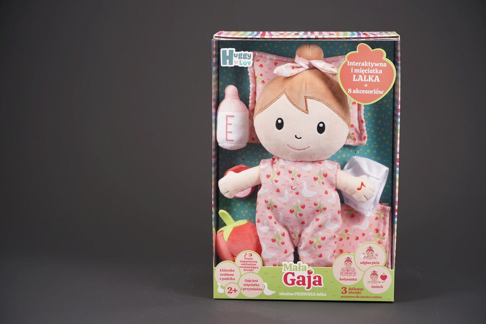 Papusa interactiva cu 8 accesorii Huggy Luv Gaja, Multicolor