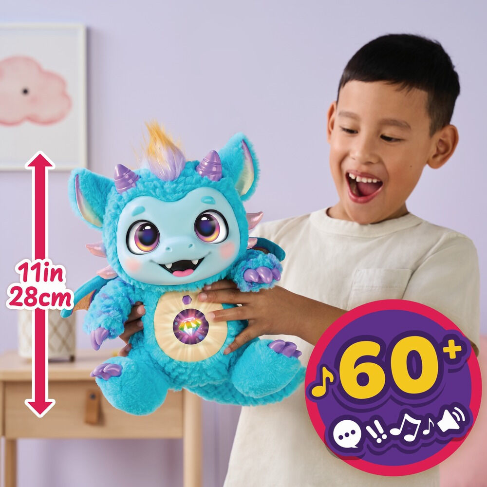 Jucarie de plus Little Live Pets My Dream Magical Dragon Skye, 28 cm, Multicolor