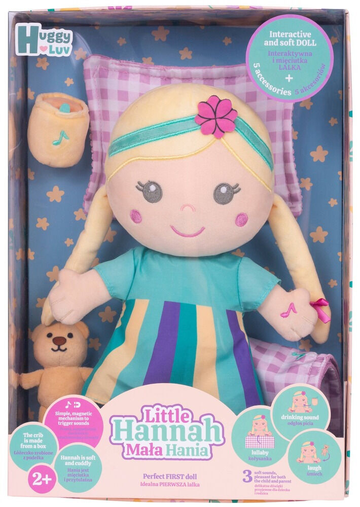 Papusa interactiva cu accesorii Huggy Luv Hania, Multicolor
