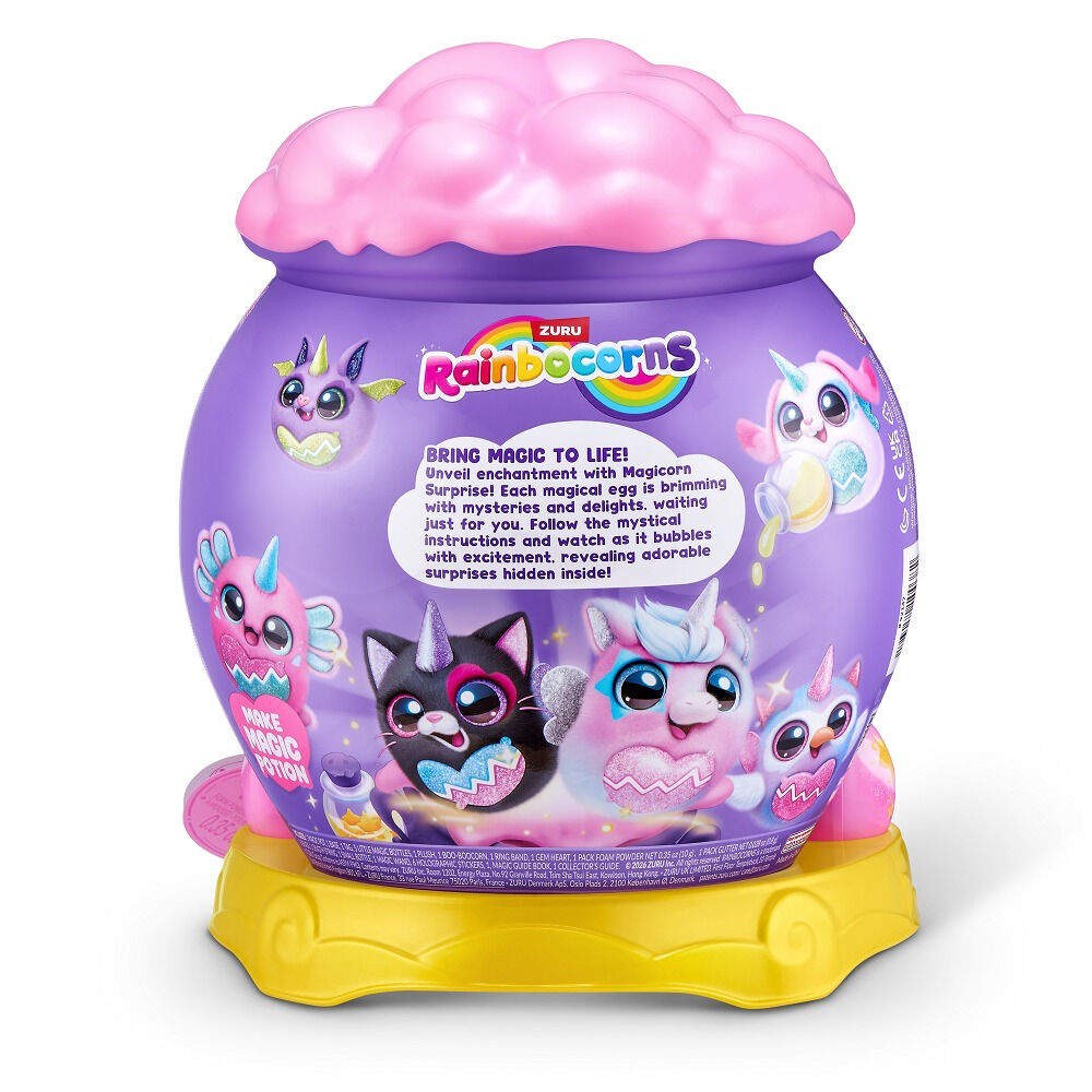 Jucarie de plus surpriza Rainbocorns Eggzania Pisicute, diverse modele, Multicolor