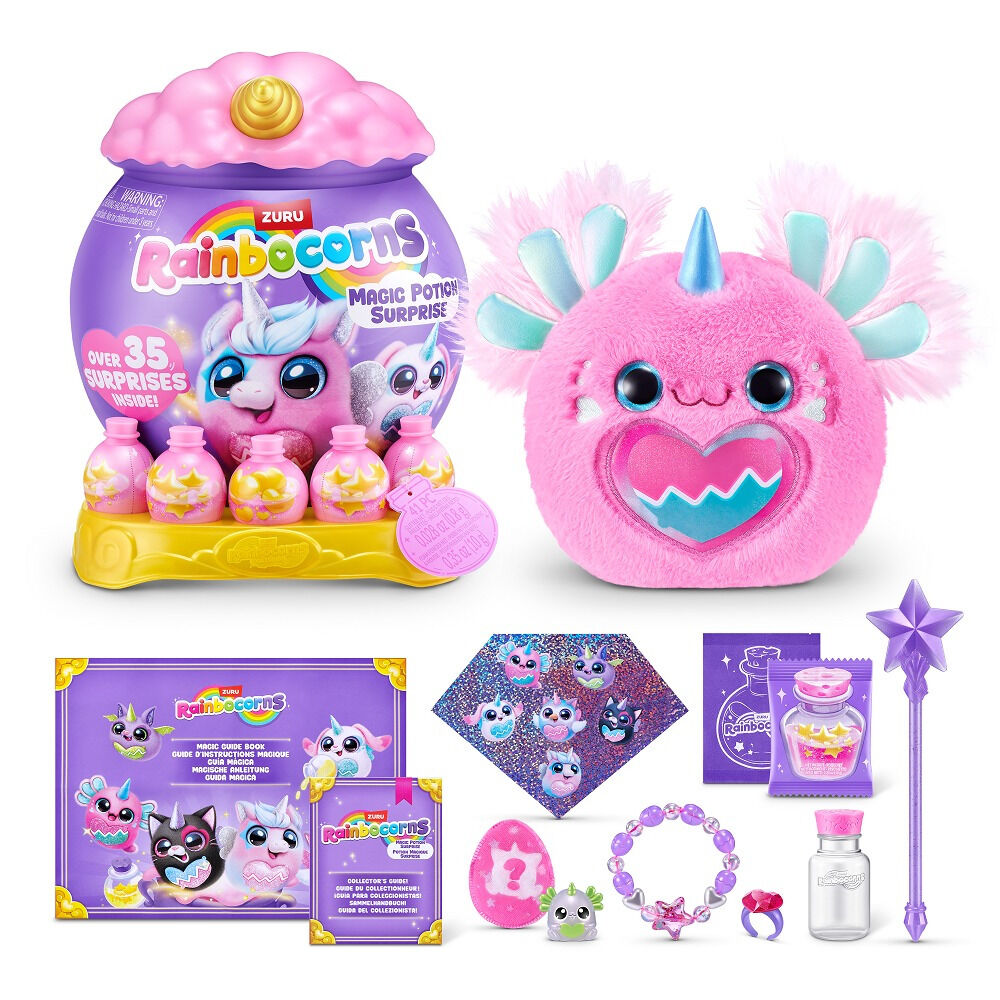 Jucarie de plus surpriza Rainbocorns Eggzania Pisicute, diverse modele, Multicolor