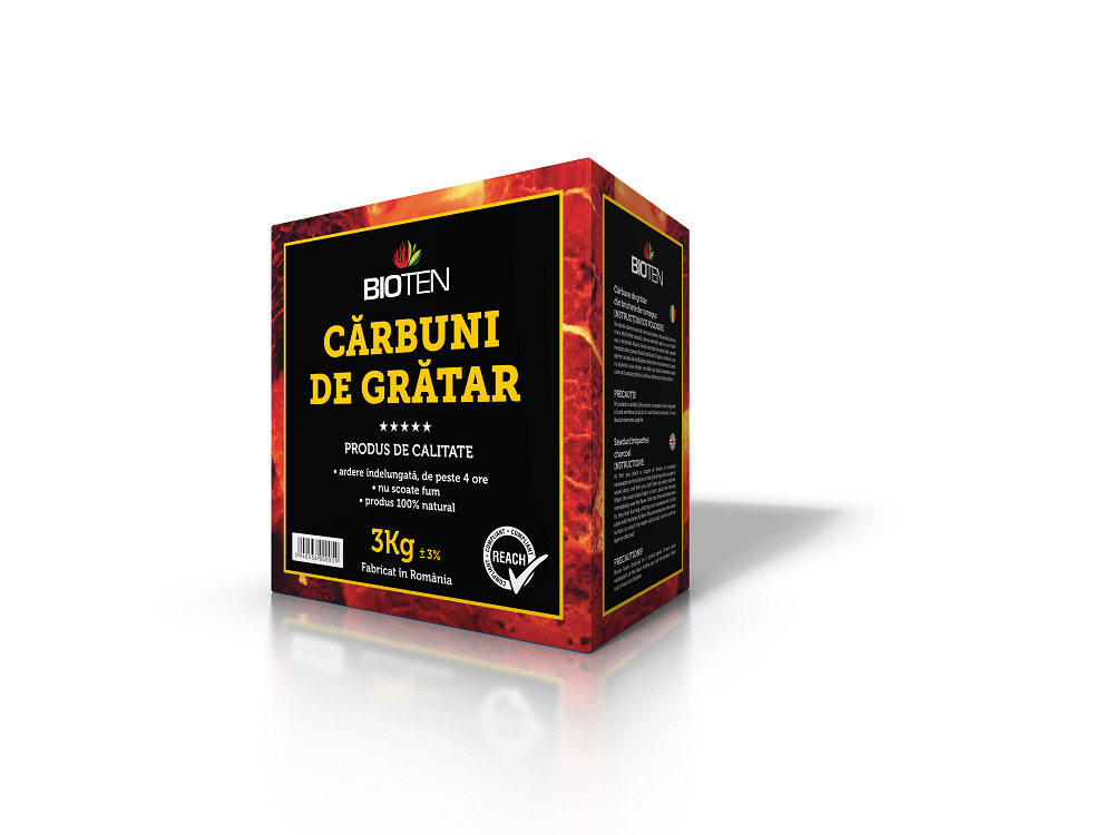 Carbuni de gratar Bioten, 3 kg