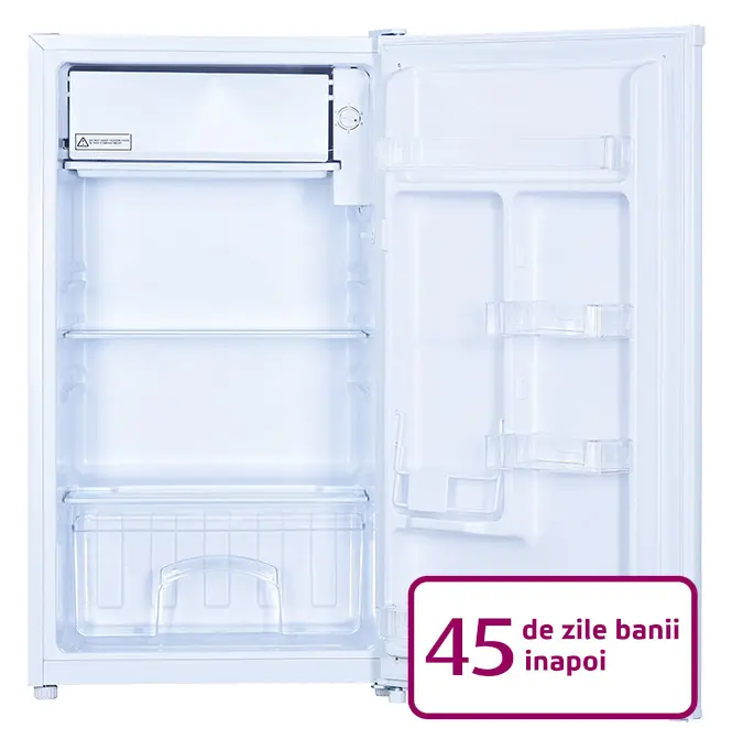 Frigider cu o usa Arctic ATF905WN, 90 Litri, Inaltime 84 cm, Clasa E, Alb
