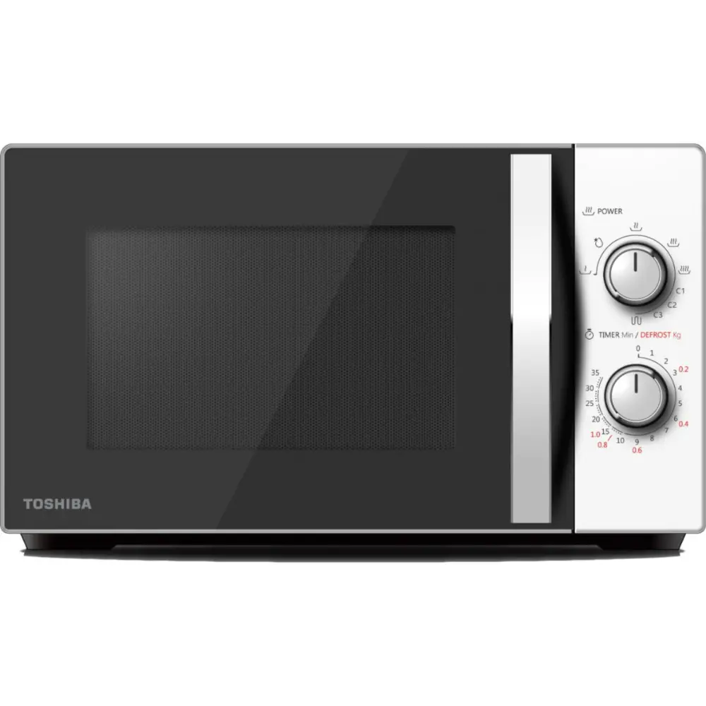 Cuptor microunde Toshiba MW-MG20PWH, 20 Litri, 800W, Grill, 5 nivele putere, Iluminare LED, Alb