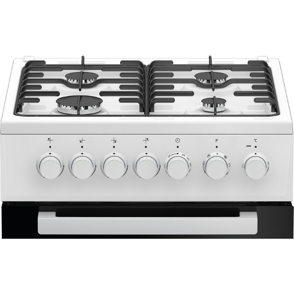 Aragaz mixt Beko FSE52120DWO, Electric, 4 arzatoare, Aprindere electrica, Cuptor electric multifunctional, 6 functii, Grill, Clasa A, 50 cm, Alb