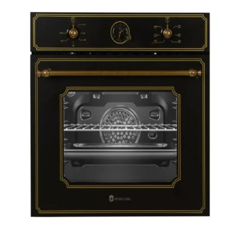 Pachet plita Studio Casa Toscana PG660 + Cuptor electric FE660, 6 functii, Argintiu / Negru