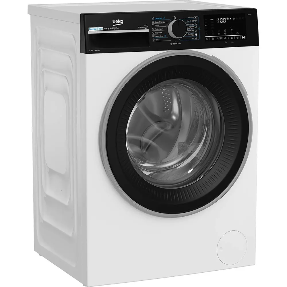 Masina de spalat rufe frontala Beko B3WFU48415WBPBES, 8 kg, 1400 RPM, Clasa A, Alb