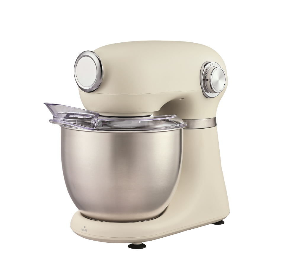 Mixer planetar Carrefour Home HSM1300C-25, 5 litri, 12 viteze, 1300 W, Crem