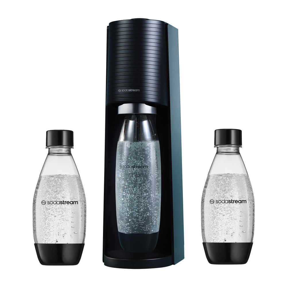 Aparat sifon Terra, 3 sticle incluse, Negru, SodaStream