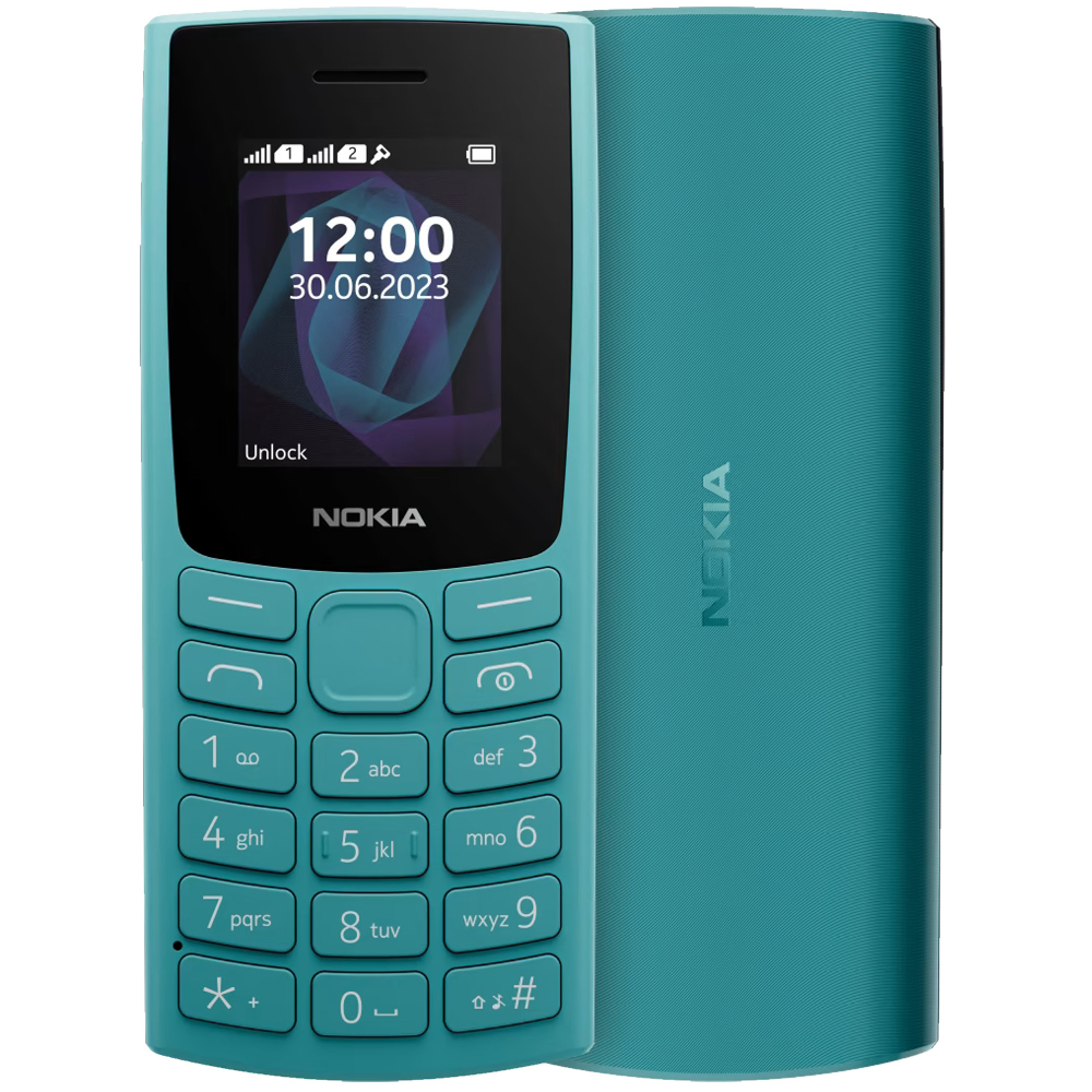 Telefon mobil Nokia 105, 2023, Dual SIM, Cyan