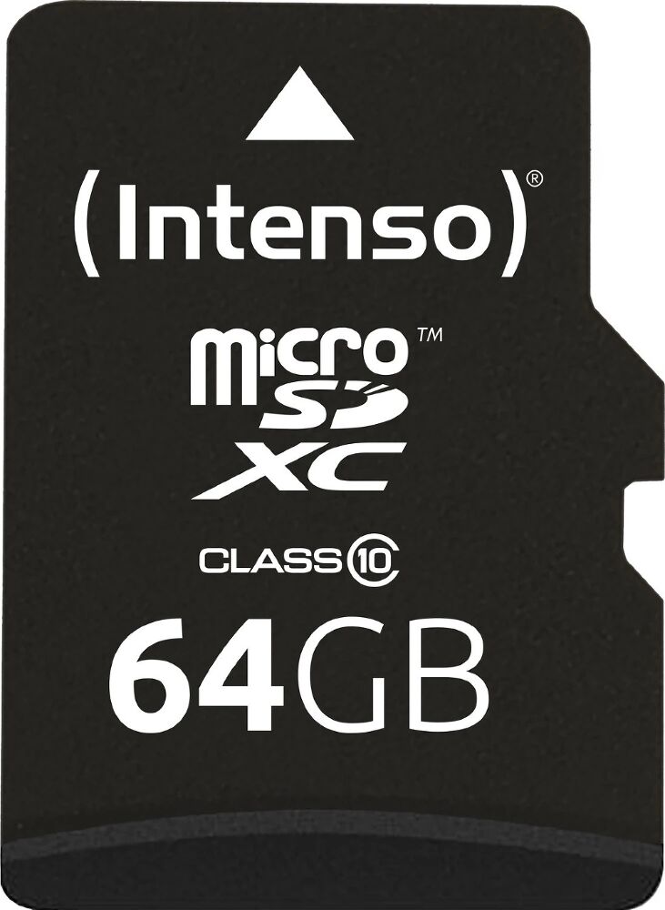 Card de memorie Intenso, 64GB, microSDXC, Clasa 10 + Adaptor SD