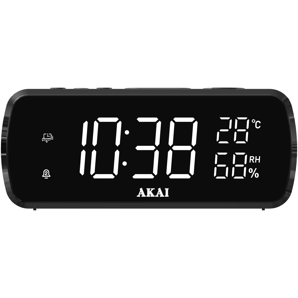 Radio cu ceas Akai ACR-1080, USB, Negru
