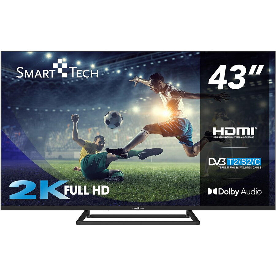 Televizor LED Non-Smart SmartTech 43FN01V3, 108cm, 43inch, FHD, Clasa E, Negru