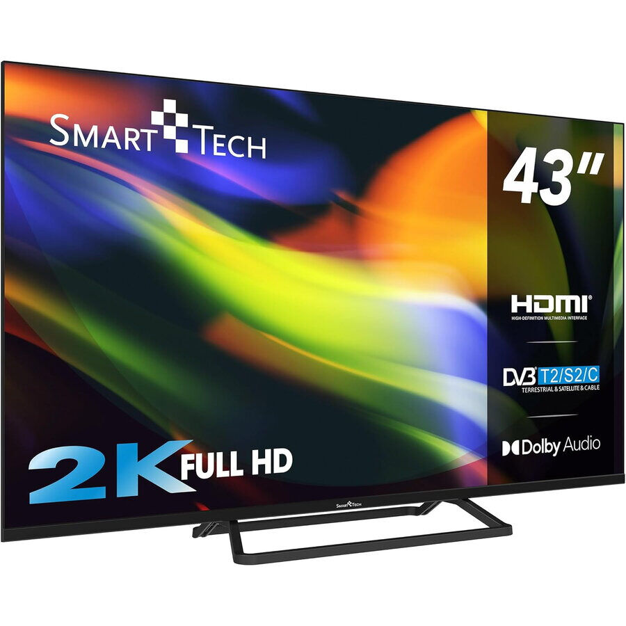 Televizor LED Non-Smart SmartTech 43FN01V3, 108cm, 43inch, FHD, Clasa E, Negru