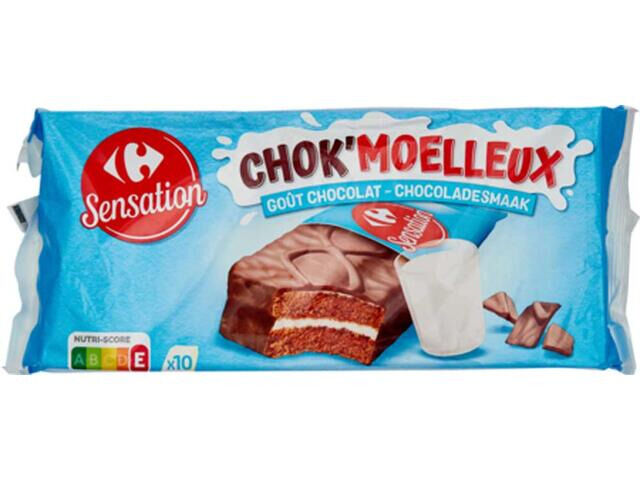 Prajitura Cu Glazura De Ciocolata 10X42G Carrefour Sensation