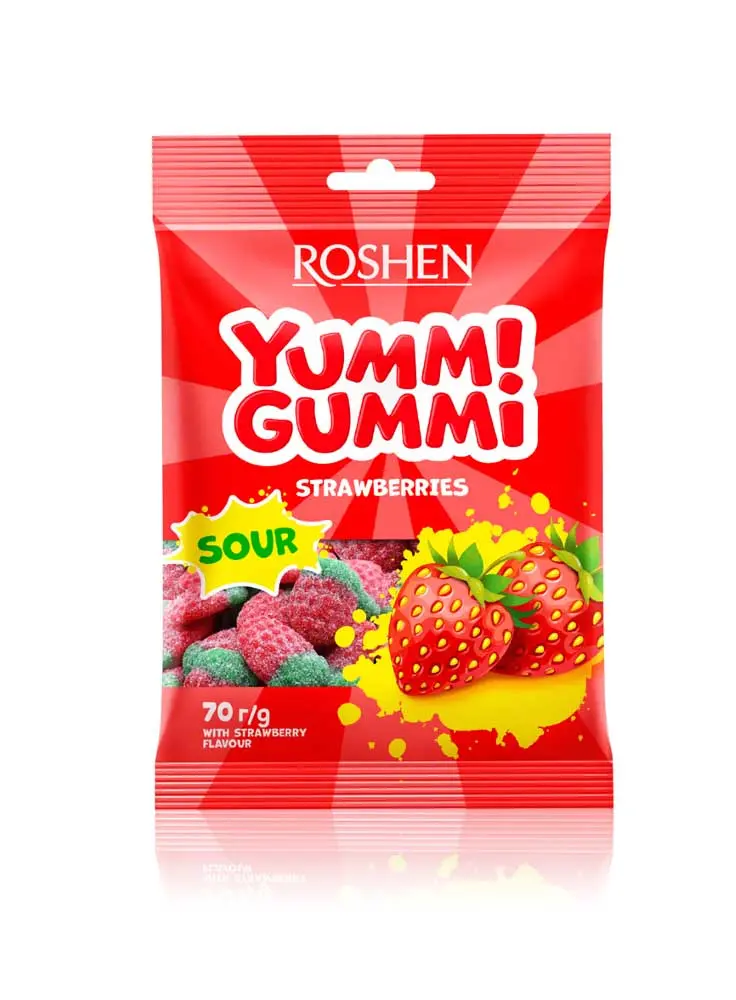 Yummi Gummi Capsuni 70G