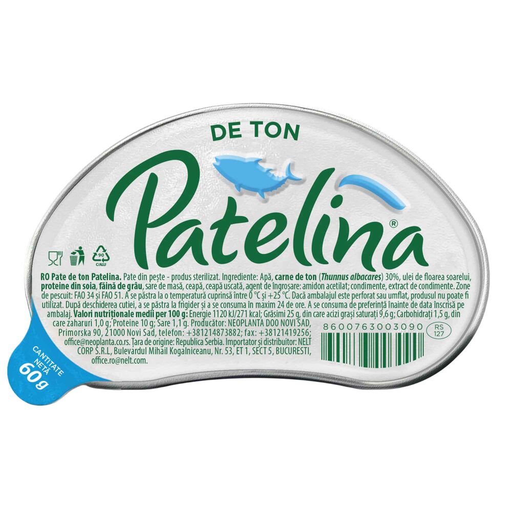 Pate Patelina De Ton 60G