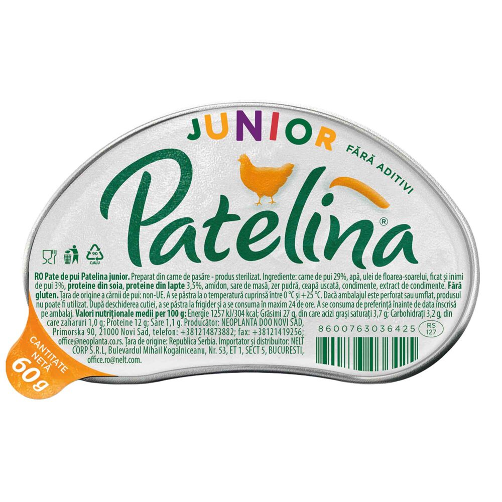 Pate Patelina Junior 60G