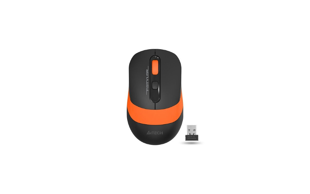 Mouse wireless A4Tech FG10, Portocaliu